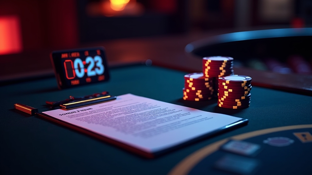 Termini e scadenza di un bonus mostrati in ambiente casinò scuro
